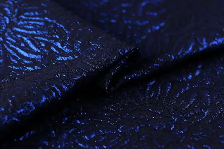 143* 100cm1pc хороший из жаккардовой парчи французский дизайн синий из жаккардовой парчи Швейные материалы для ручной работы модный костюм одежды