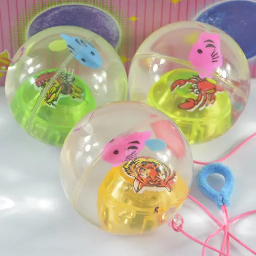 Luminous bouncing ball with elastic string light clear transparent crystal playball children pet toy doggy kids girls boys gift 15
