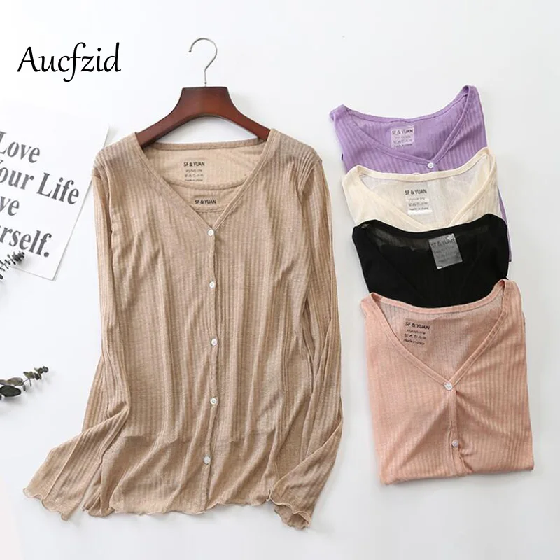 

Aucfzid Spring Cardigan Oversize Shirts Women Summer 2 Set Blouse Casual Shirt Office Vintage Long Sleeve Tops A040
