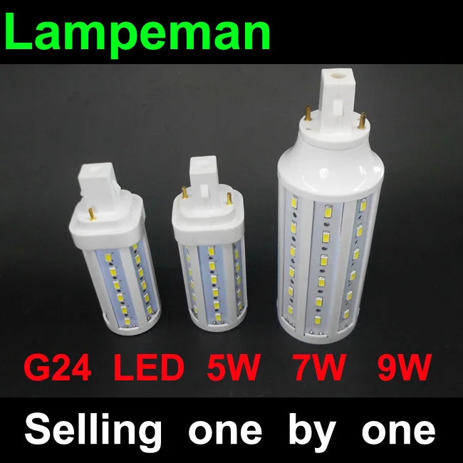 Светодиодная лампа g24 Светодиодная теплая 2 pin G24d-3 Светодиодная лампа g24d-2 Светодиодная лампа 5W 6W 7W 9W 10W SMD5730 AC85-265V 110V 220V ce rohs