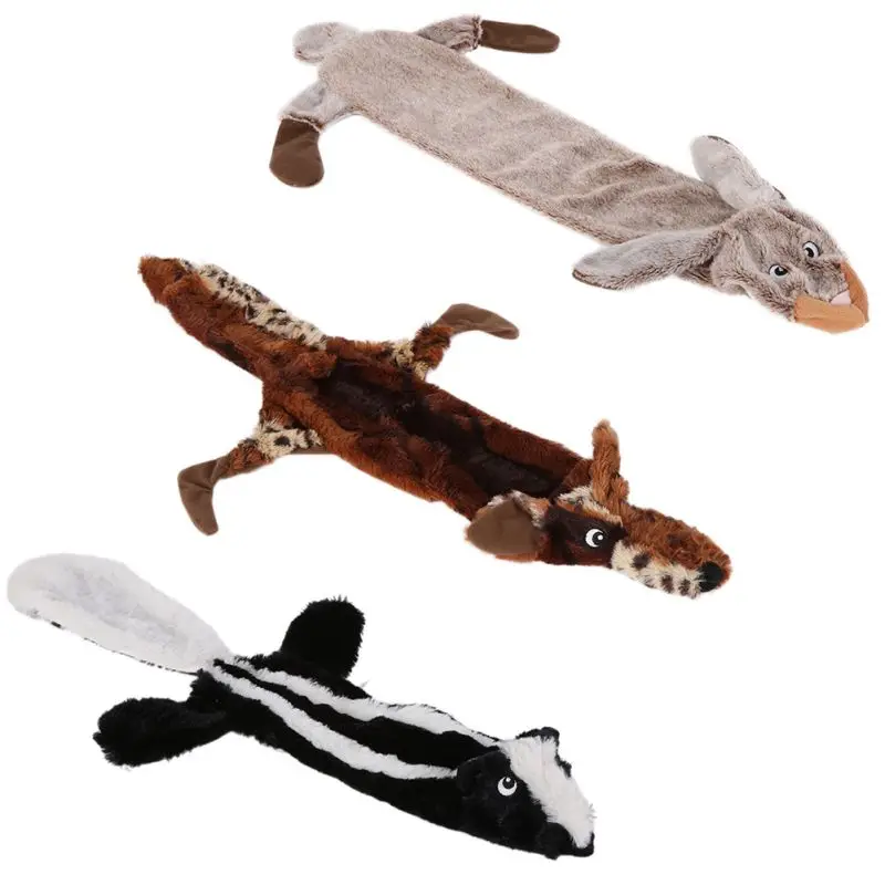 

Animal Shape Sounding Toys Stuffed Squeaking Animals Pet Toy Plush Rabbit Honking Squirrel for Dogs Chew Squeaker Dog Toys