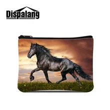 Dispalang животное лошадь Печать Монета Сумка для детей милый маленький кошелек для монет для женщин Дамская сумка для монет на молнии