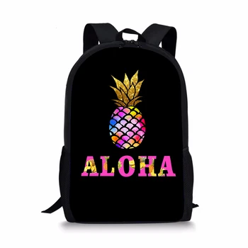 

Summer Rainbow Pineapple Print School Bags For Girls Primary School Bagpacks Book Bags Knapsacks for Students Kids Children