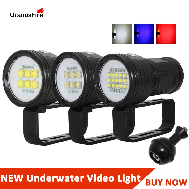  New LED Diving Flashlight Waterproof Camera Tactical underwater Video diving light Torch XHP70/90 X - 32992493908