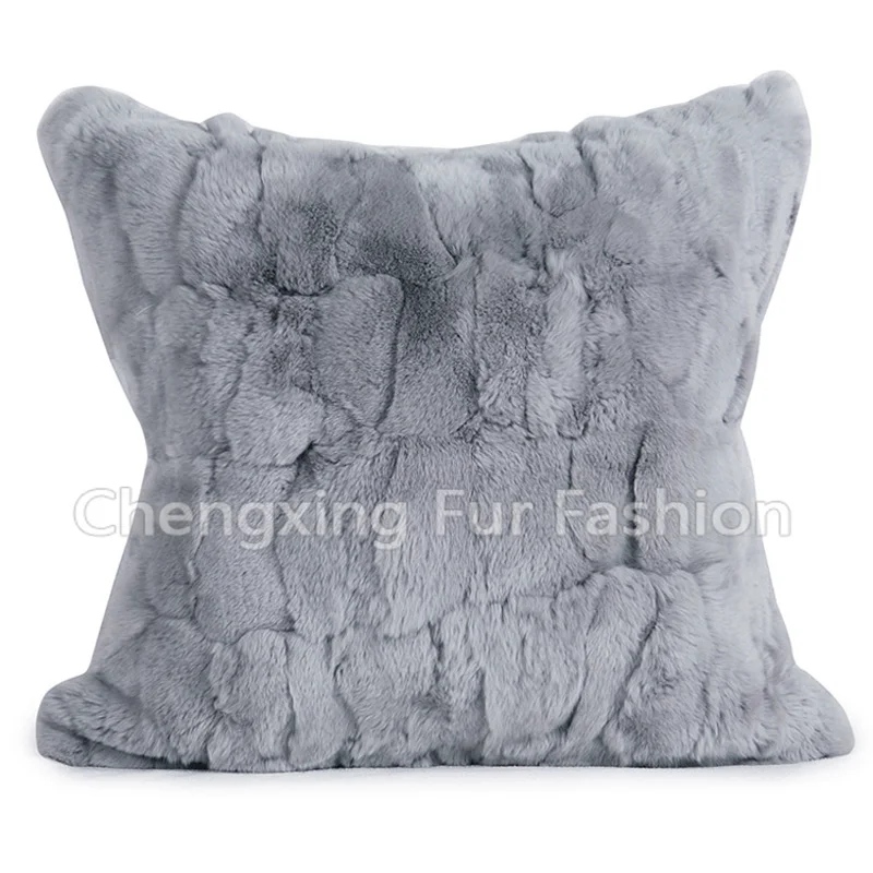 

CX-D-22 45x45cm Rex Rabbit Fur Pillow Cover Cushion Sofa Drop Shipping