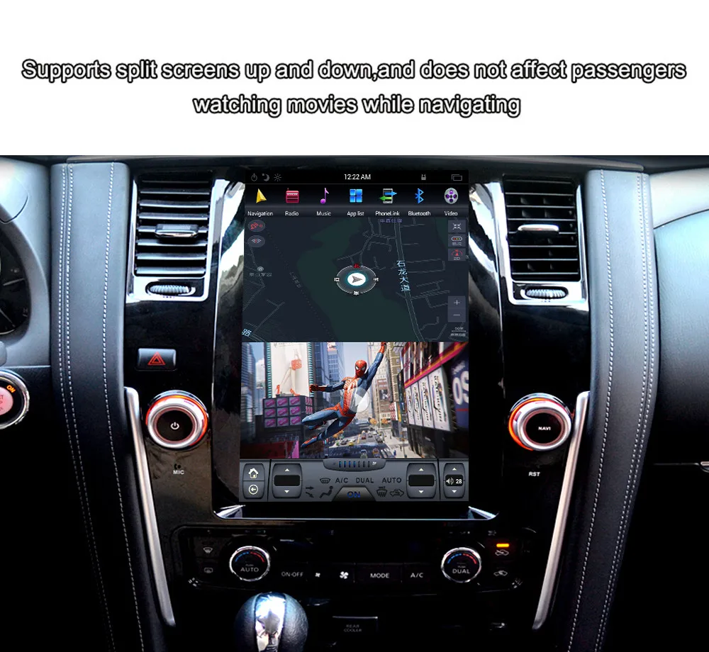Discount 12.1"Tesla style Silver Android 6.0 Car GPS Map Navigation For NISSAN PATROL 2010-2018 multimedia radio tape recorder No dvd 14