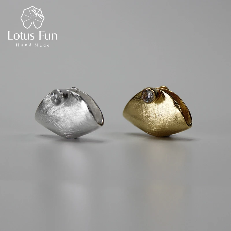 

Lotus Fun Real 925 Sterling Silver Natural Zirconia Handmade Fine Jewelry Creative Handbag Design Pedant without Necklace Brinco