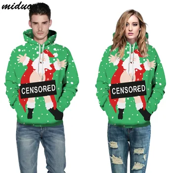 

ZOGAA New Best selling Christmas series English digital printing autumn and winter long-sleeved loose large size couple Hoodie