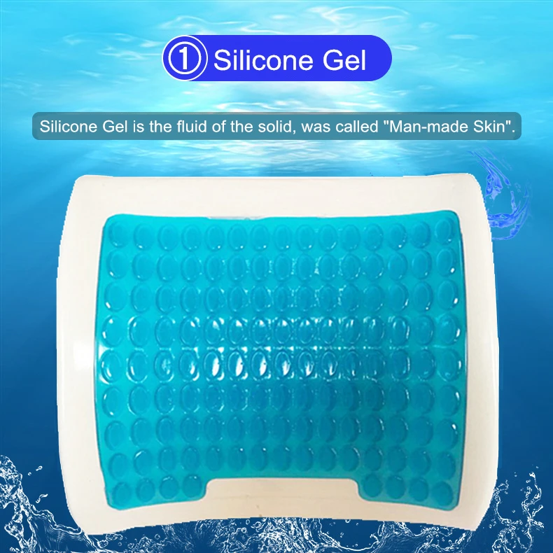 PurenLatex Silicone Gel Memory Foam Cool Chair Cushion  (13)