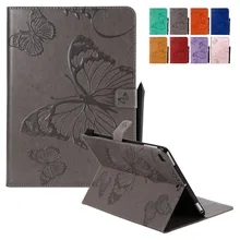 Для Coque iPad 9,7 Чехол элегантный бабочка кожаный бумажник Folio Kickstand чехол для iPad 9,7 дюймов слот для карт планшета