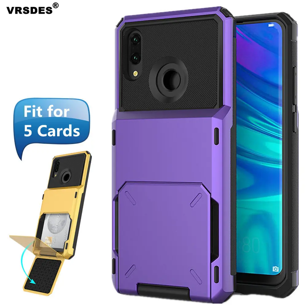 

Flip Card Slots Business Armor Case For Huawei P Smart 2019 Cover For Huawei P Smart 2019 6.21" For Huawei PSmart 2019 Capa