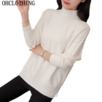 

2017 Korean female turtleneck turtleneck jacket twist loose bottoming sweaters winter women's new thickening