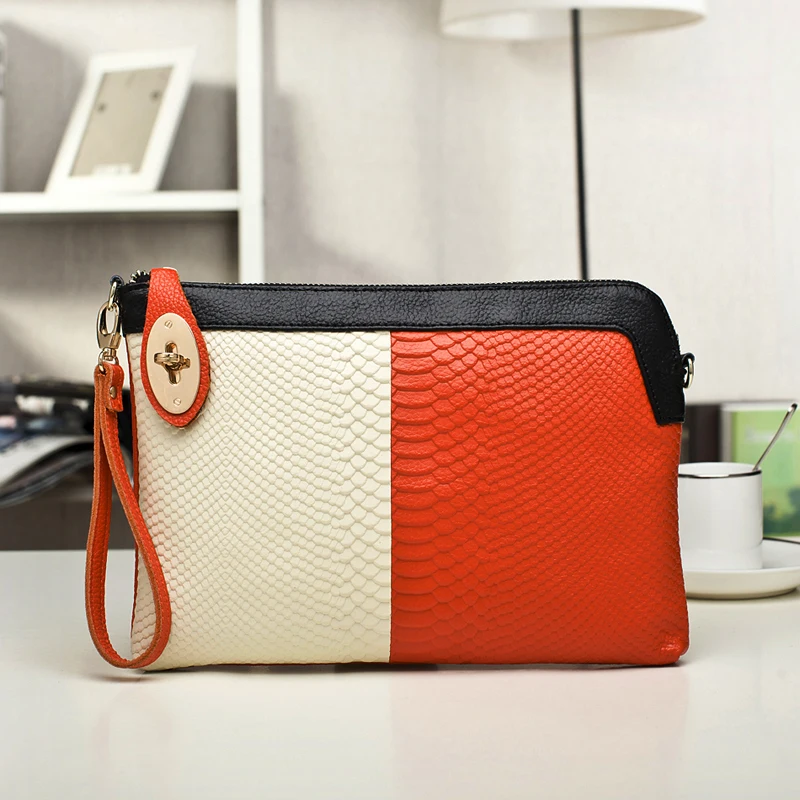 

Luxury Handbags Women Bags Designer Crocodile Print Cow Leather Women Bag Envelope Bag Clutch Large Women Leather Handbags