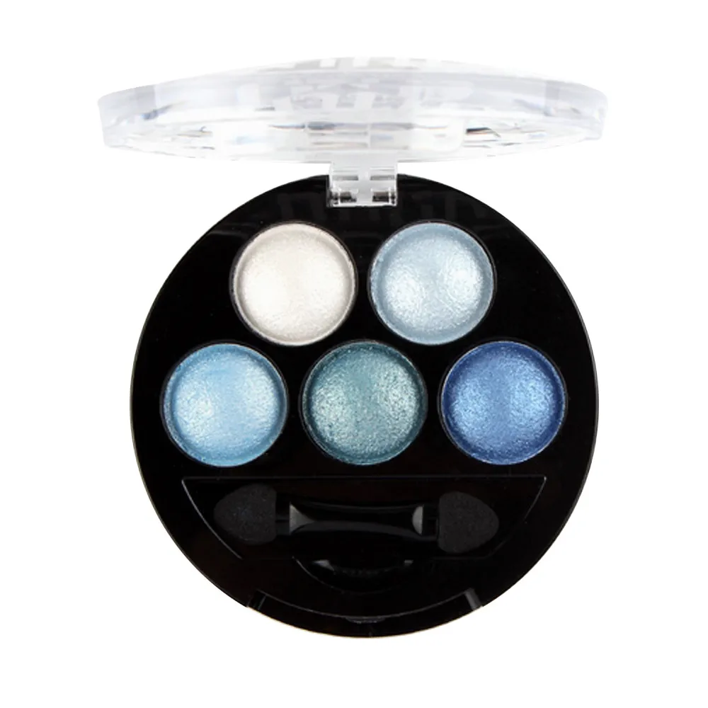 

5-Color Professional Eye Baking Makeup Pigment Eye Shadow Palette 02 Elegant Smart Blue Long Lasting Maquiagem #L30