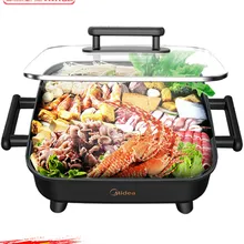 Электрический горячий горшок для дома, многофункциональная электрическая сковорода, для приготовления пищи, барбекю, одна, 3, электрическая сковорода, 4-6 человек