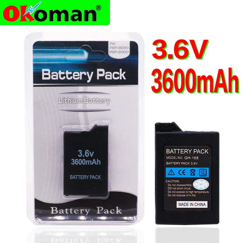 3600mAh 3,6 V литий-ионная аккумуляторная батарея Замена для sony psp 2000/3000 psp-S110 консоль