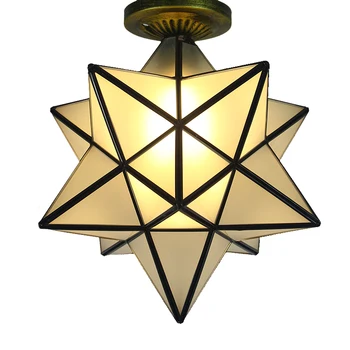 

European style personality creative Pentagram bedroom corridor balcony ceiling lamp