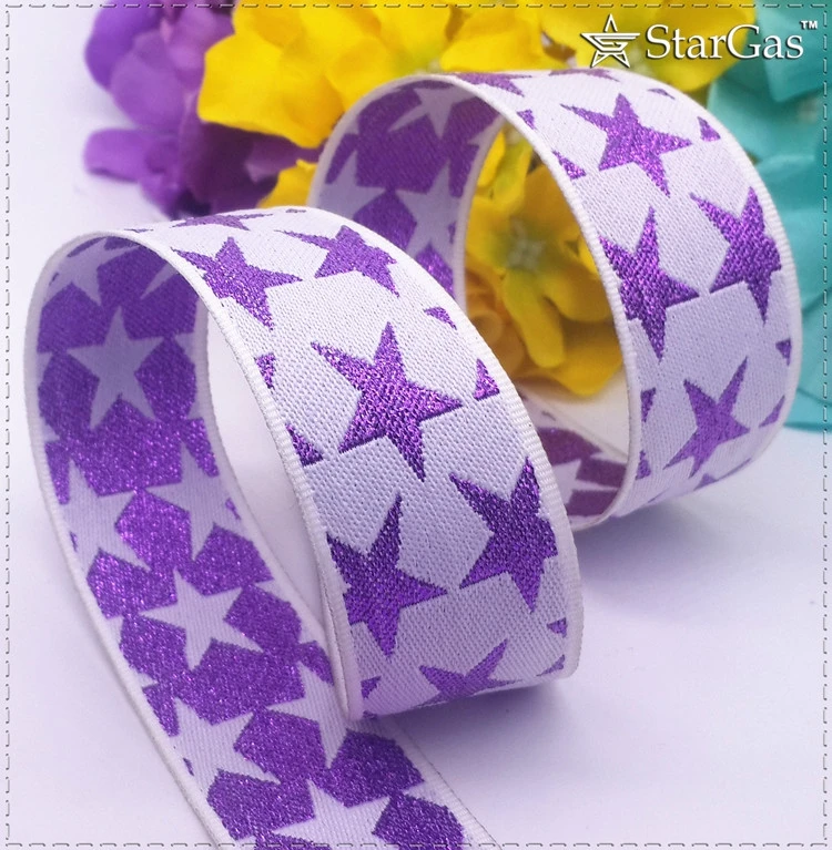 Горячая продажа (1 м/лот) 30 мм 1/8 &quotфиолетовая звезда печать Grosgrain ленточный пояс DIY