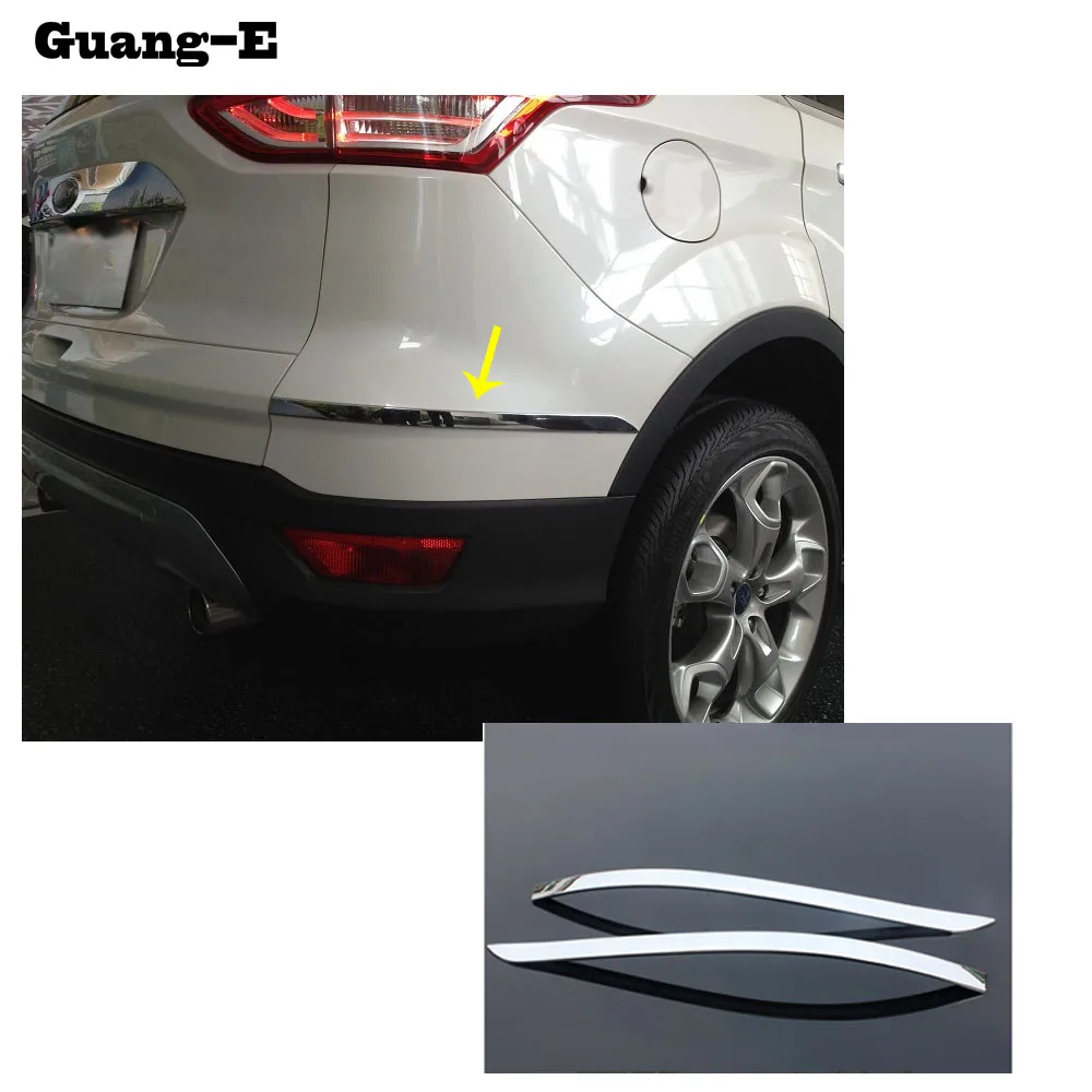 Задний бампер для автомобиля защита углов рамка край доска ABS хром 2 шт. Ford Kuga Escape