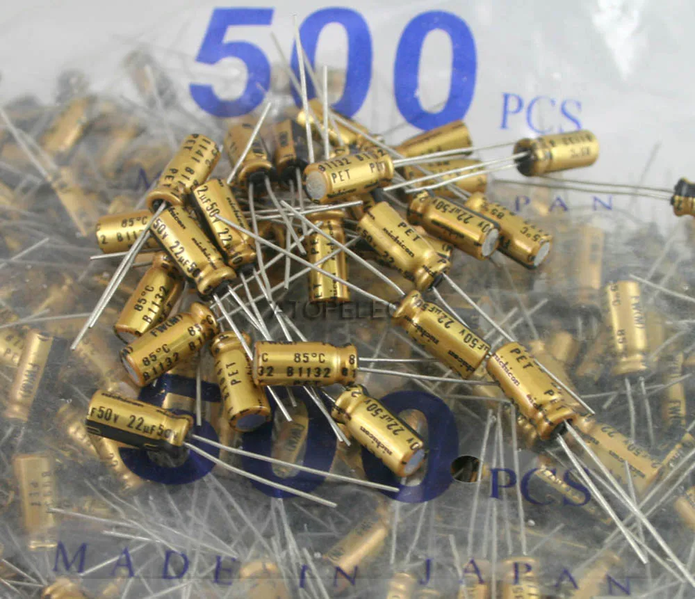 10個のnichiconfw 22uf/50v電解コンデンサhi fiオーディオaudioaudio electrolytic