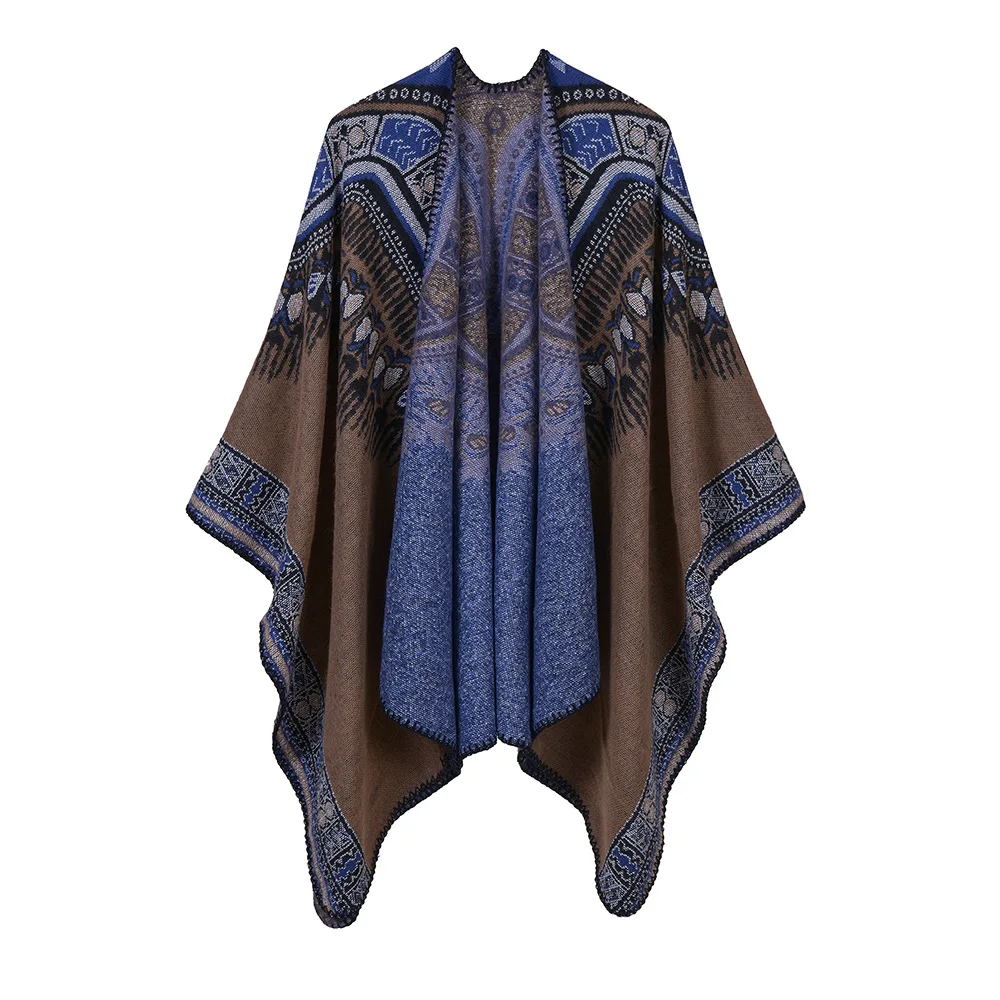 SupSindy women's poncho Winter scarf women capes bohemian shawl wrap luxury pashmina warm scarves for women cloak vintage stole