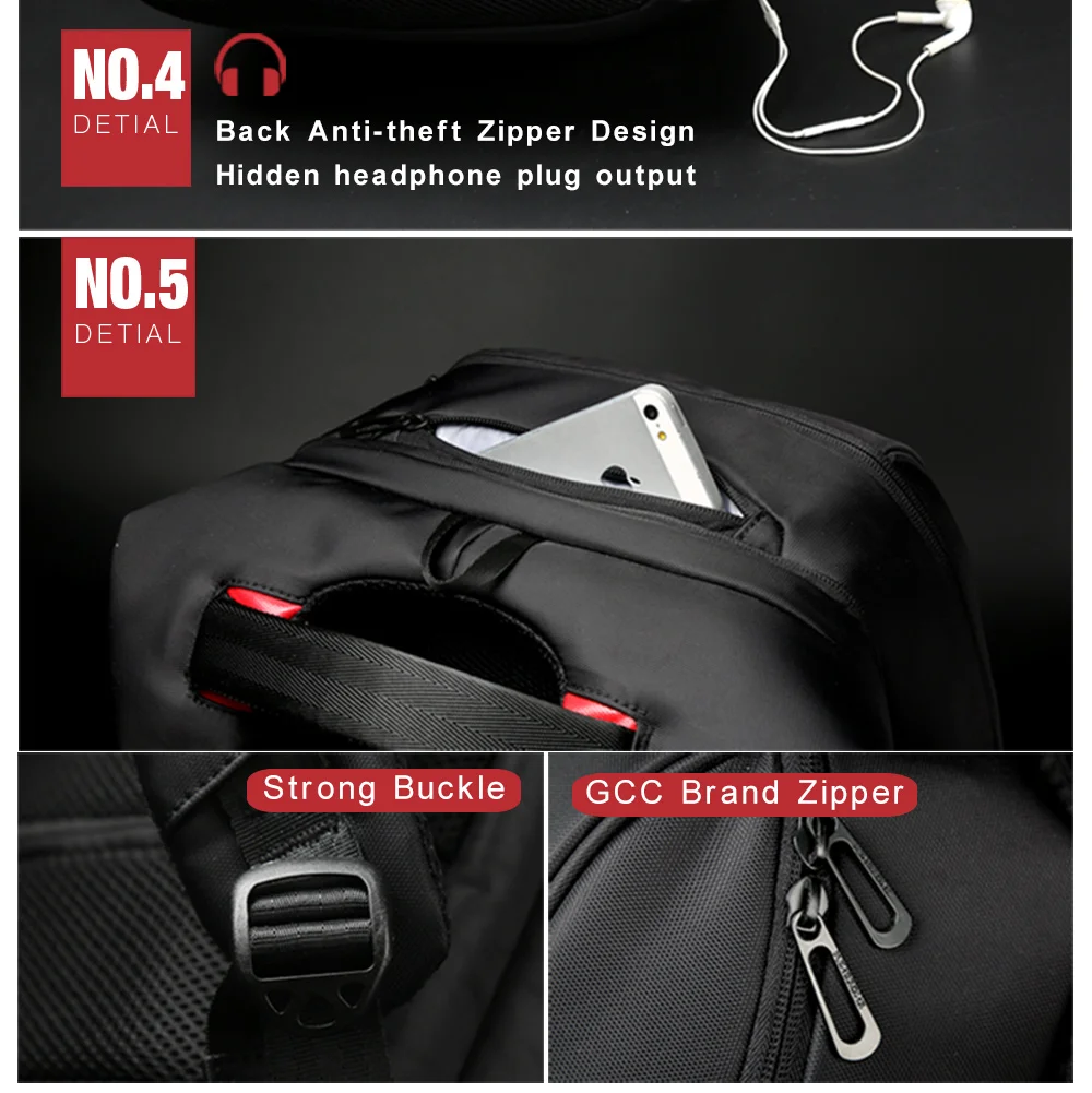 Neouo Reflective Nylon Laptop Backpack High Quality Accessories