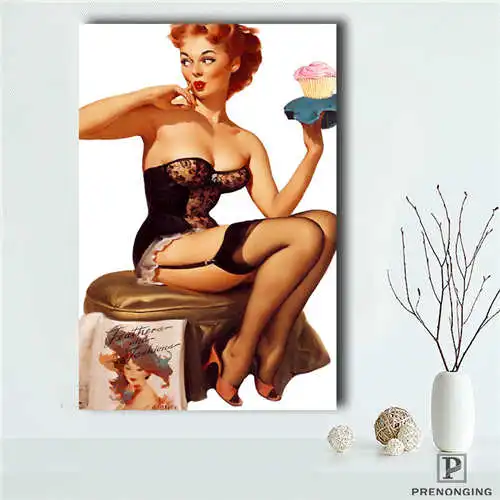 

Custom pin up (1) Poster tree art Printing Posters Cloth Fabric Wall Art Pictures For Living Room Decor#18-12-05-8