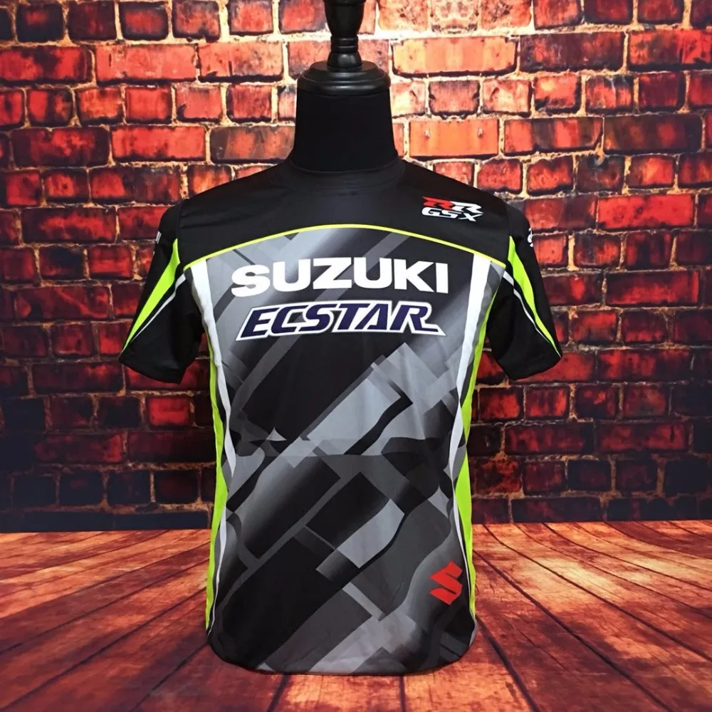 شحن مجاني 2018 موتو GP لسوزوكي GSX GSXR دراجة نارية ركوب فريق الرياضة تي شيرت أسود