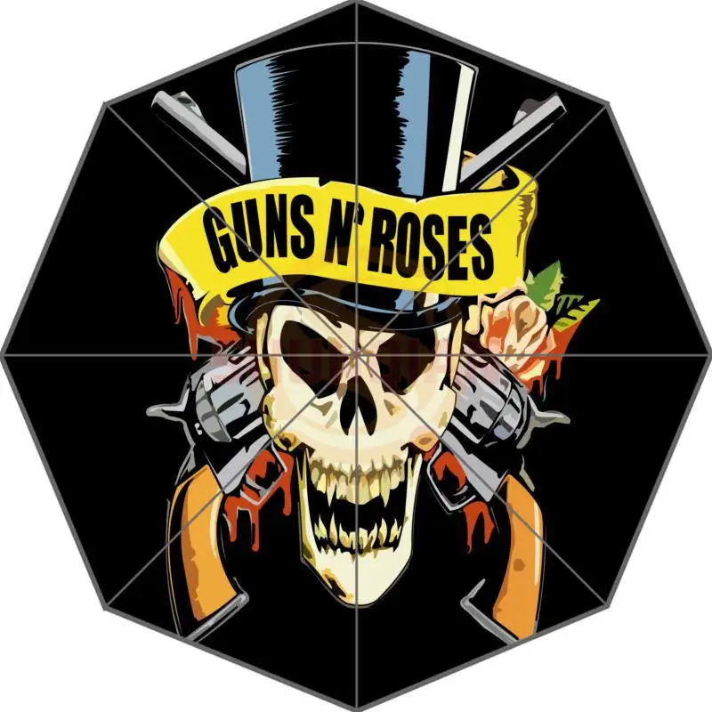 Лидер продаж изготовленный на заказ Guns and Roses Взрослых Универсальный дизайн мода складной зонтик хорошим подарком для друзей и близких! U30-38 - Цвет: Синий