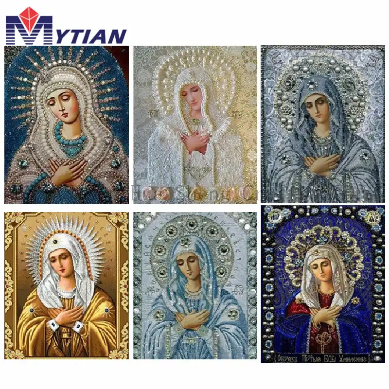 をニューダイヤモンド絵画女性宗教アイコン 5d Diy フルドリル Mazayka ダイヤモンド刺繍宗教マリアダイヤモンドモザイククラフト ダイヤモンド ペイント Aliexpress
