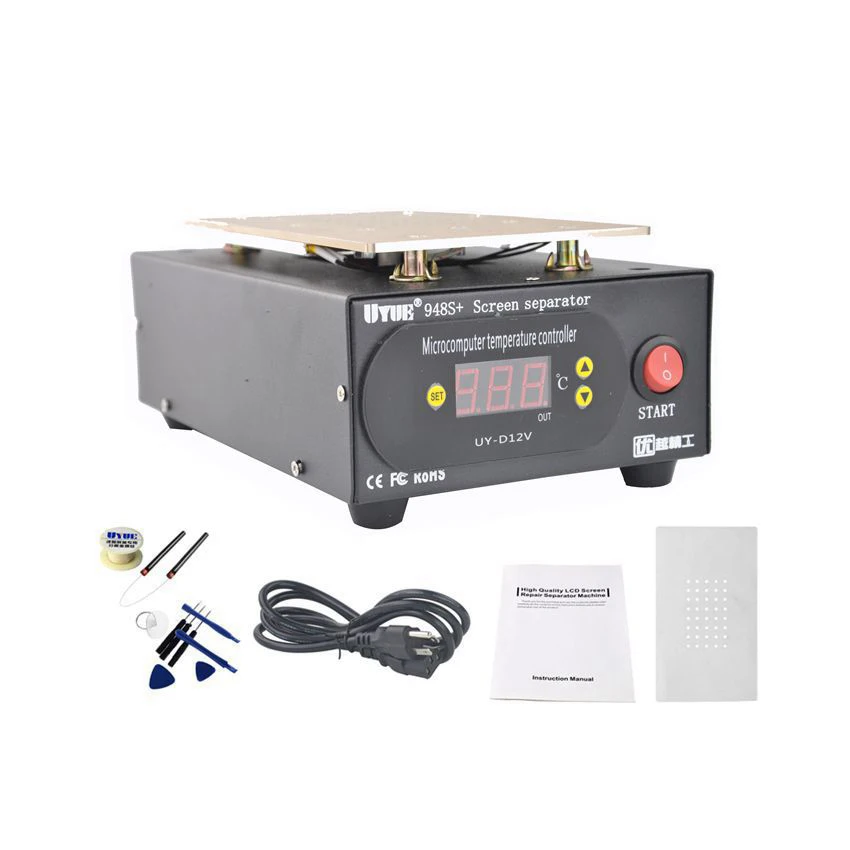 

UYUE Latest 948S+ Screen Separator Machine for IPhone For Samsung Refurbish Build-in Pump Vacuum LCD Separator Machine