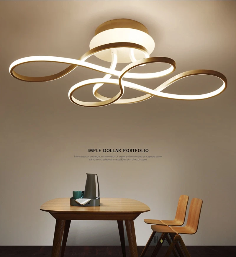 Horsten Minimalism Modern LED Ceiling Lights Creative Acrylic Aluminum Ceiling Lamp For Living Room Bedroom Dinning Room Fixtures (1)