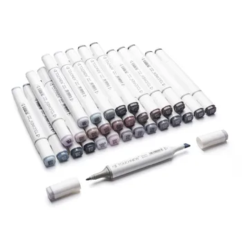 

TOUCHNEW 30 Colors Gray-scale Marker Pens Dual Tip Alcohol-based Markers Grey Colors Set For Sketching Shading Outlining Design