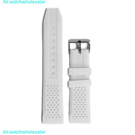 22mm White Color Silicone Jelly Rubber Men Lady Watch Band Straps WB1051B22JB