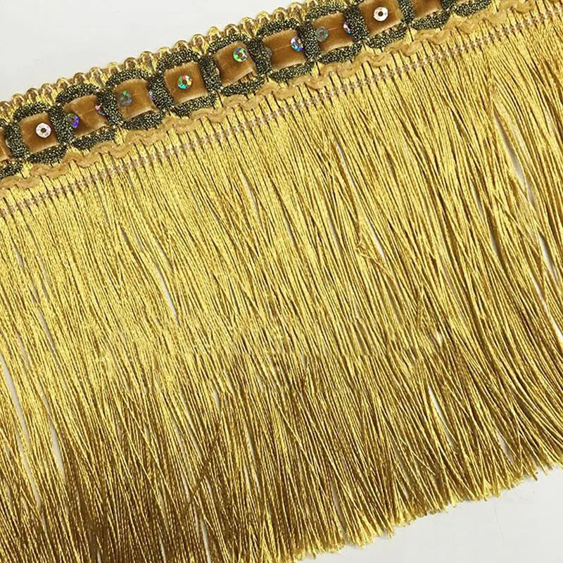 15CM Width Decorative Tassel Fringe Lace Trim For Curtain/Dress