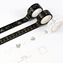 Креативная мигающая Золотая фольга фестивали снежинки лунный свет Дерево желаний декоративная маскирующая васи лента DIY дневник в стиле Скрапбукинг