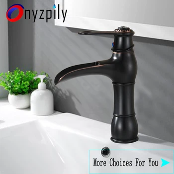 

Onyzpily Chrome/ORB Basin Faucet Bathroom Faucet Single Handle Single Hole Hot and Cold Faucet Deck Mounted Different Styles