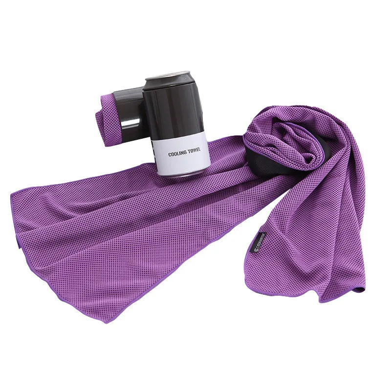 

Cans Loaded Microfiber Cooling Fitness Towel With Bottle Container Sports Towels Instant Sweat Quick Dry Ice Swimming Towel