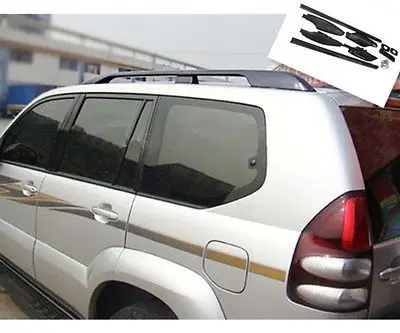 

Aluminum black roof rack rails luggage carrier For Toyota prado FJ120 2003-2009