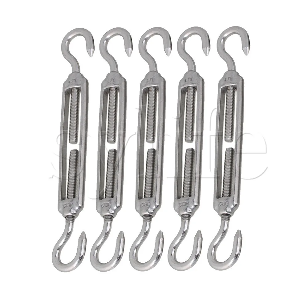 5pcs Hook to Hook Adjustable European Style 304 Stainless Steel M5