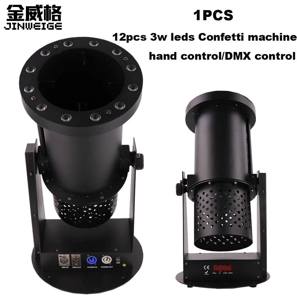Free Shipping 12x3w RGB Led Confetti Machine 1200w DMX Celebration for