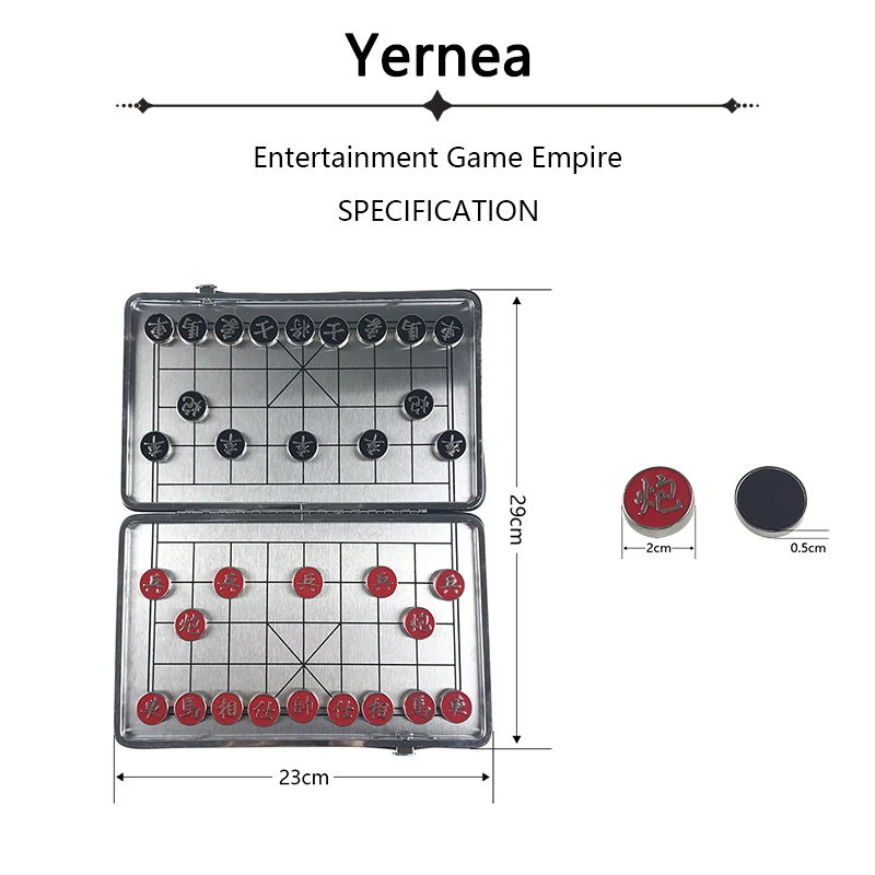 Yernea جديد الطاوله المحمولة الشطرنج المغناطيسي الشطرنج الصينية تعيين طوي الترفيه لعبة 29*23 cm المغناطيسي هدية