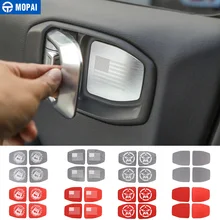 MOPAI Adesivi Per Auto per Jeep Wrangler JL 2018 + Car Interior Maniglia Della Porta Ciotola Decorazione Della Copertura per Jeep Wrangler JL accessori