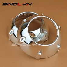 High Temperature Resistant Chrome Projector Silver Shrouds Masks Hoods For 3.0 inch Projector Lens Q5 E5 WST Retrofit DIY Style