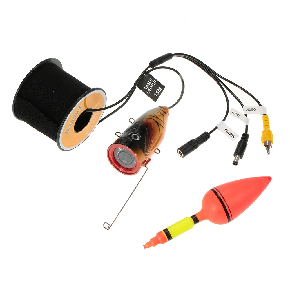 Рыбалка подводный Камера HD Рыбалка Камера 1000tvl Водонепроницаемый 12 шт. светодиодные фонари Рыболокаторы рыба детектор с 15 м/30 м кабель