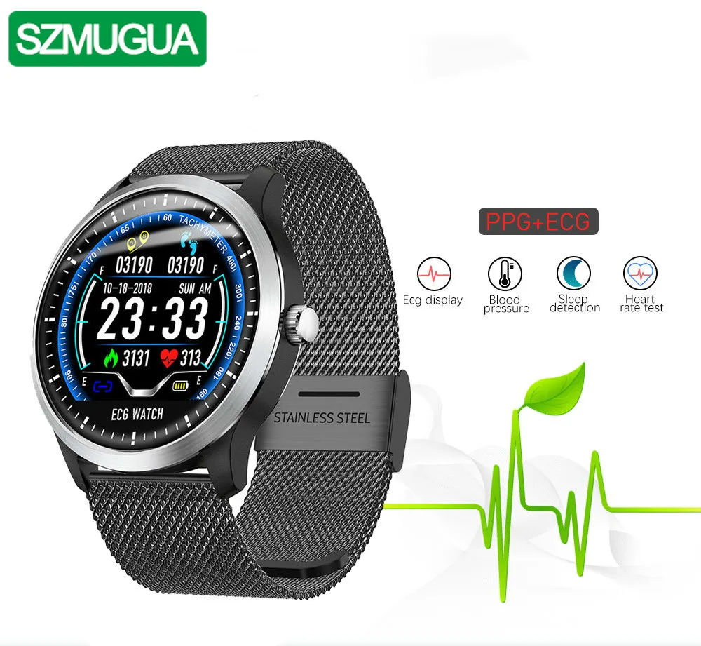 2019 Bluetooth Smart Watch with ECG PPG Smart Bracelet Heart Rate Monitor Blood Pressure Sports Wristband for Men Woman