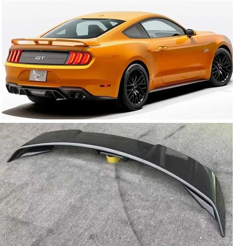 

Carbon Fiber / ABS CAR REAR WING TRUNK SPOILER FOR NEW 18 19 FORD MUSTANG 2015 2016 2017 2018 2019 2020 GT 350 Style BY EMS