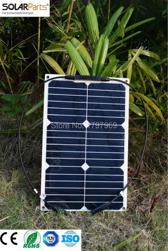 Prix pour Solarparts 2 PCS 18 W flexible panneau solaire module 125*125mm cellule solaire système solaire 12 V charge batterie bateau yacht sun power Prix pour Solarparts 2 PCS 18 W flexible panneau solaire module 125*125mm cellule solaire système solaire 12 V charge batterie bateau yacht sun power