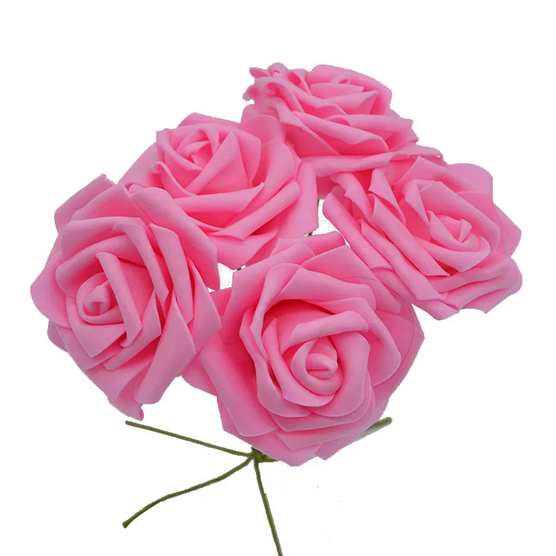20 голов 8 см новые красочные искусственные розы PE пена цветок невесты букет домашний Свадебный декор Скрапбукинг DIY Поставки