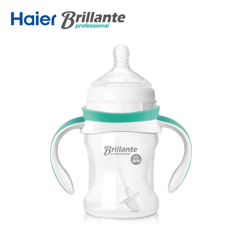 

Haier Brillante BYP19 Senior Handle PP Straw Drinking Bottle Feeding Bottle for Infant Newbron Baby 150ml/5 BPA Free Mamadeira